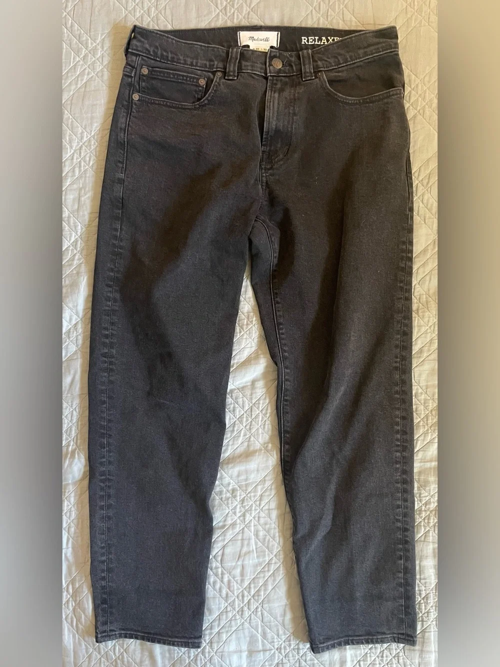 Madewell‎ Relaxed Taper Jeans in Hanlock Wash-Comfort Stretch Size 30 $148 NJ004